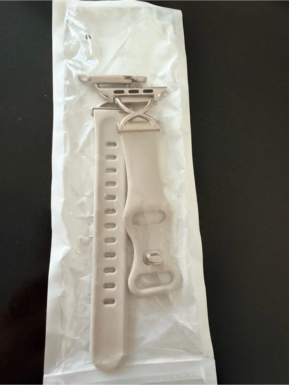 Silicone Replacement Watch Band for Smartwatches - Cream